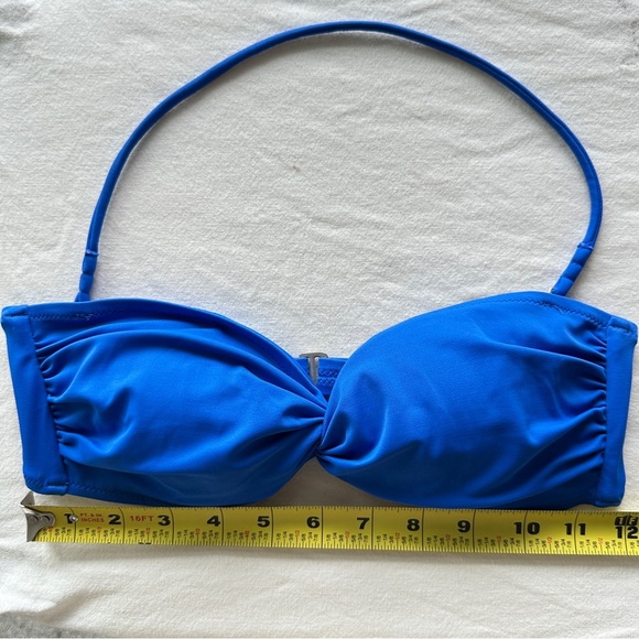 Victoria's Secret Blue Twist Front Bandeau Bikini Top Size Small - Picture 5 of 7